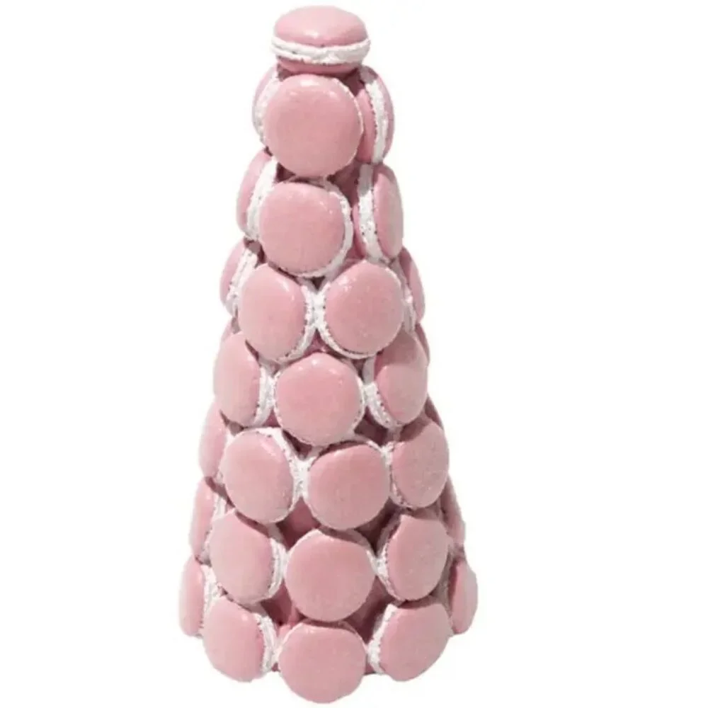 Pink Macaron Tree Decor 12” Dessert Display Pastel Coquette Centerpiece NWT